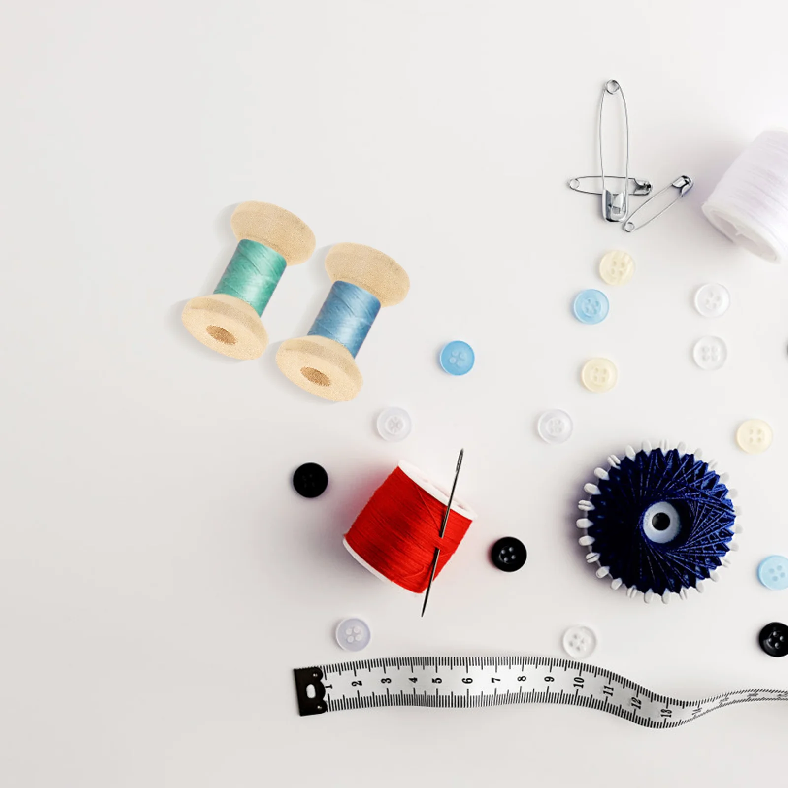 100 قطعة بكرة خشبية بكرات موضوع فارغة للحرف اليدوية الغزل الخياطة حامل التطريز لف بكرات النسيج ملحق الخشب الحرفية