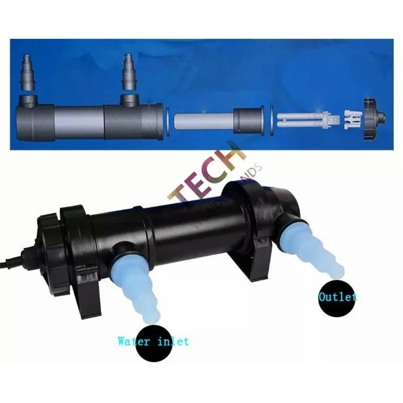 JEBO Aquarium Pond UV Sterilizer Lamp Light Water Cleaner Fish Tank Ultraviolet Filter Clarifier 5W 7W 9W 11W 13W 18W 24W 36W