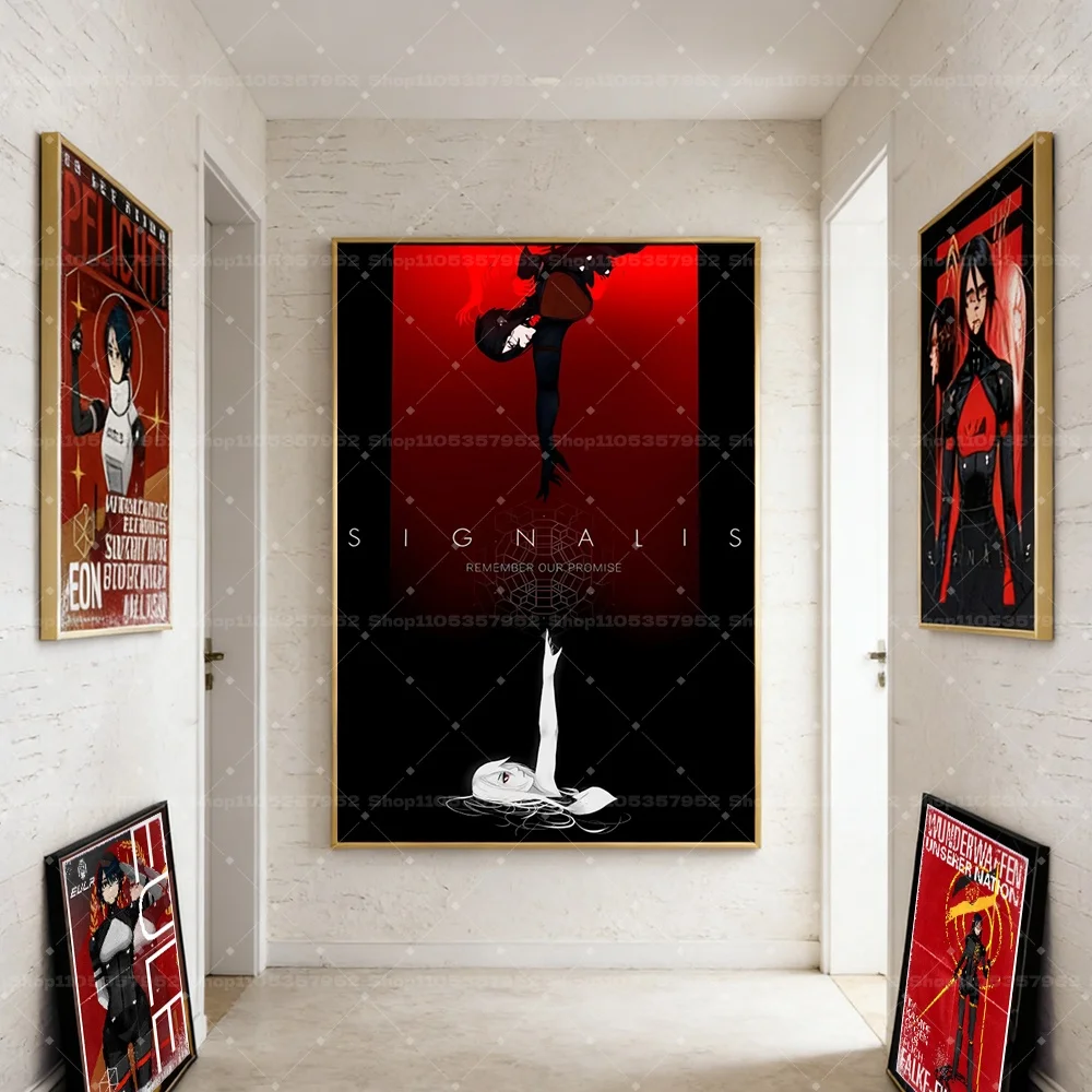 S-Signalis Sci-Fi Horror Game Canvas Wall Art Elster Aeon Classic Vintage Game Retro Poster Decor Bedroom Gaming Room Gamer Gift