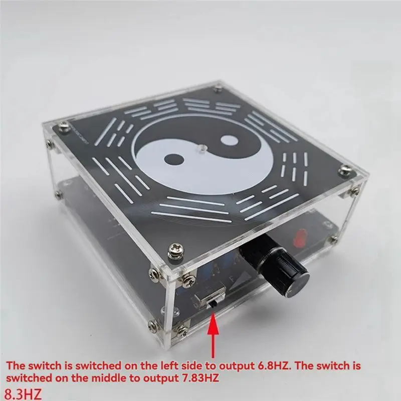 B03C-Adjustable Power 15W 7.83HZ Schumann Resonance Ultra-Low Frequency Pulse Sine Wave Generator Audio Resonator US Plug
