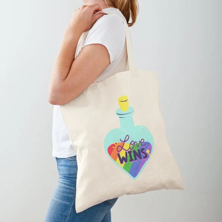 

love potion- LGBTQIA+ rainbow ,love wins tshirt,pride prade,LGBTQ queer,transgender,live with pride,Rainbow, Tote Bag