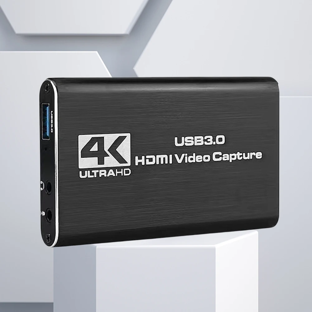 Tarjeta de captura de vídeo USB3.0 4K 60HZ compatible con HDMI grabadora HD captura de transmisión en vivo para uso en juegos PS4