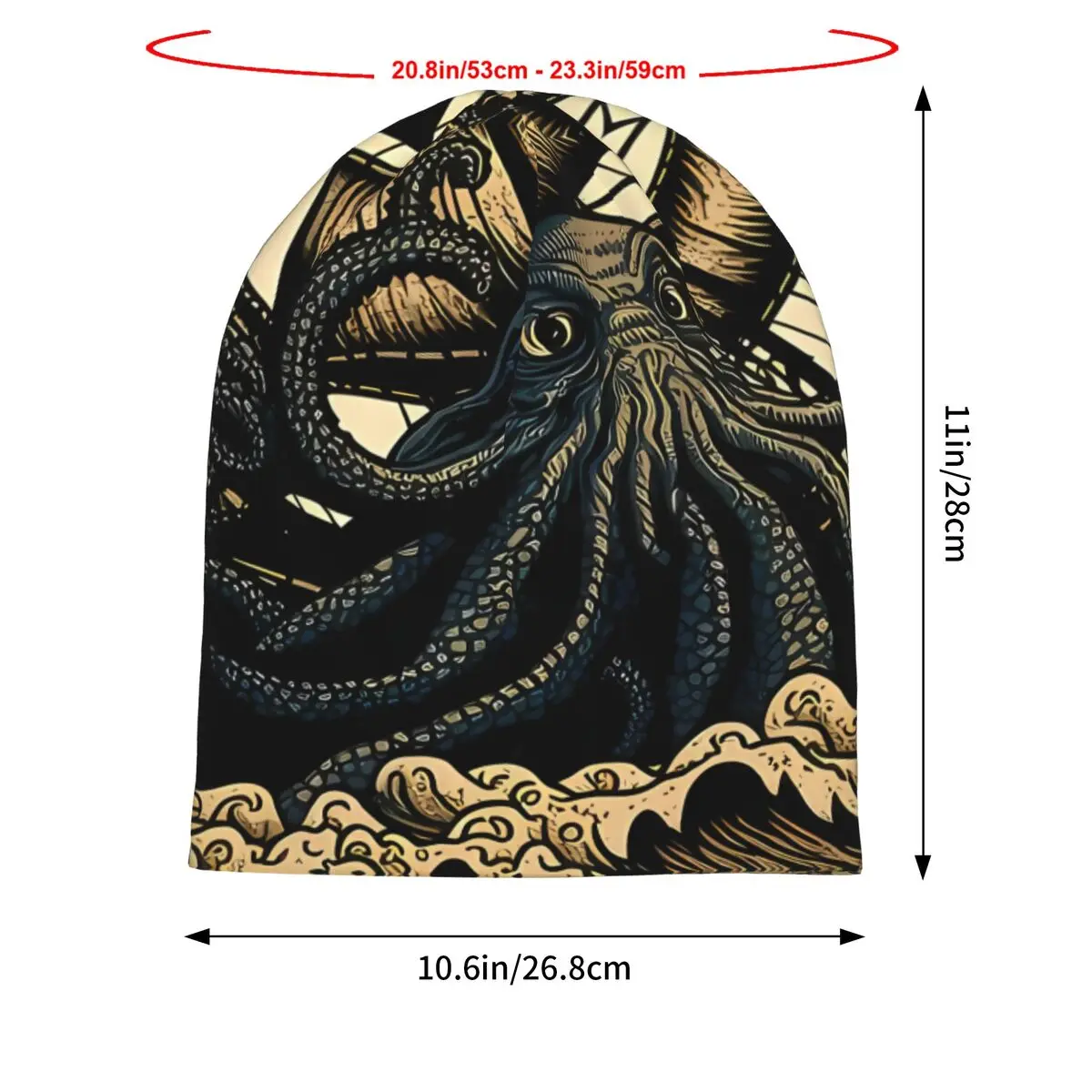 OctopusGorros Bonés para Homens, Moda Bonnet Chapéus