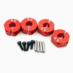 4 pz alluminio 5mm 6mm 7mm di spessore cerchione adattatore esagonale 12MM per Tamiya Sakura 1/10 RC auto HSP 94123 94122 CS D4