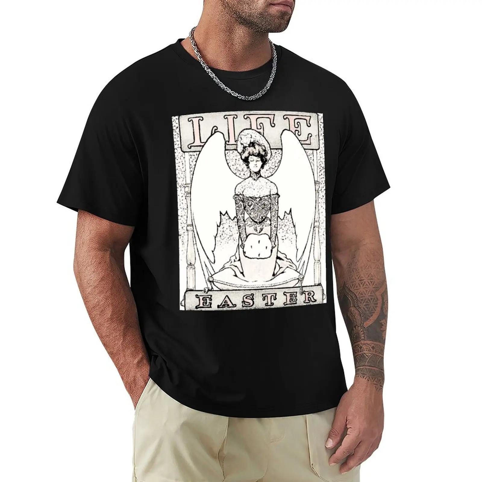 Angel Winged Women Life Easter Vintage Magazine T-Shirt t shirts for man graphic vintage T-Shirt