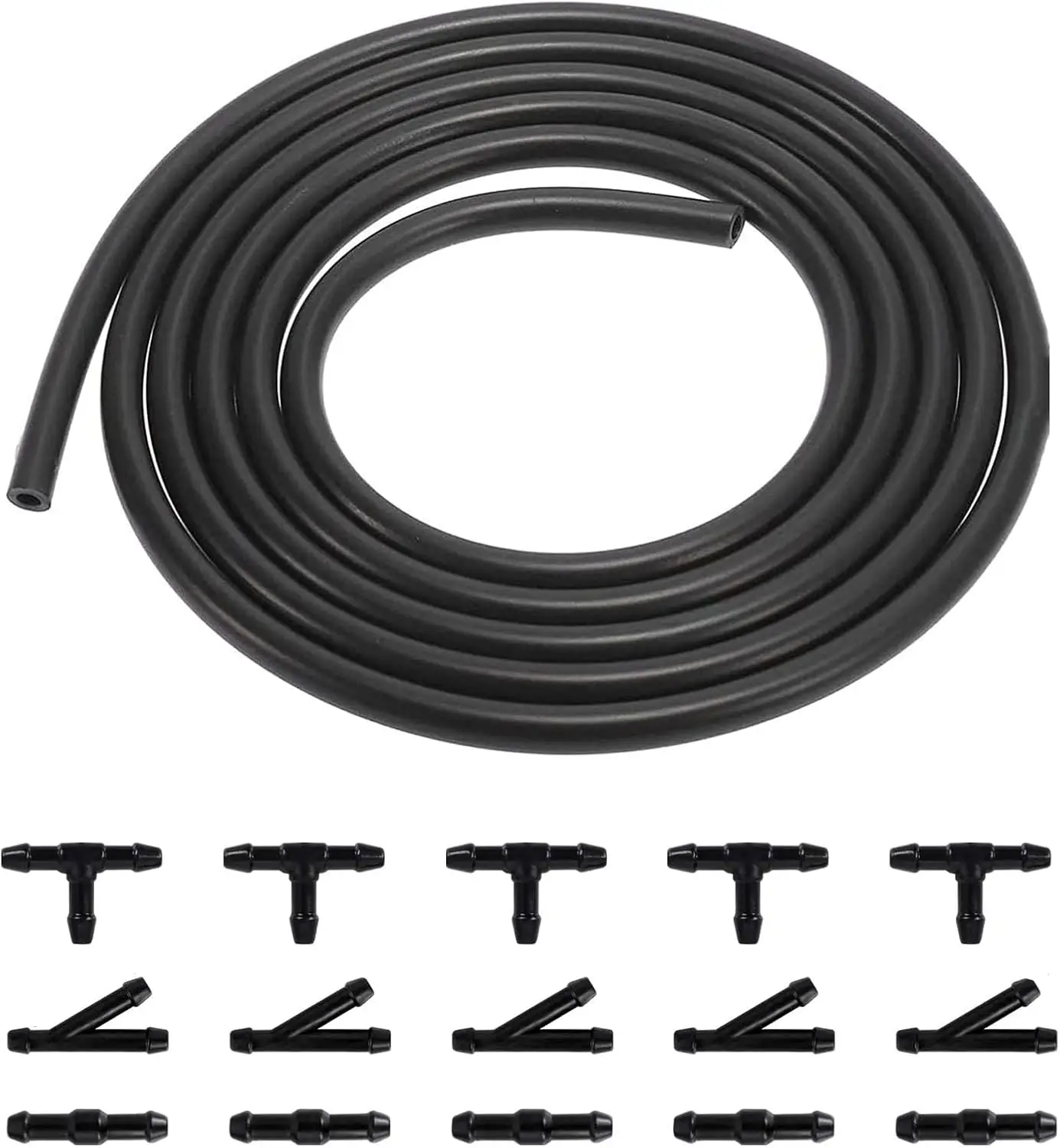 

Universal 2M Car Wiper Blade Pipe Windshield Wiper Tube with 18Pcs T Y I Type Splitter Washer Hose Connector System Automotive