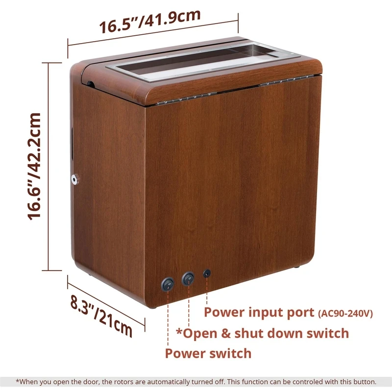Watch Winder Safe Box Cabinet Case For Mechanical Watches,Luxury Automatic Vault Storage With Motor,Slots Holder For Watches view 4