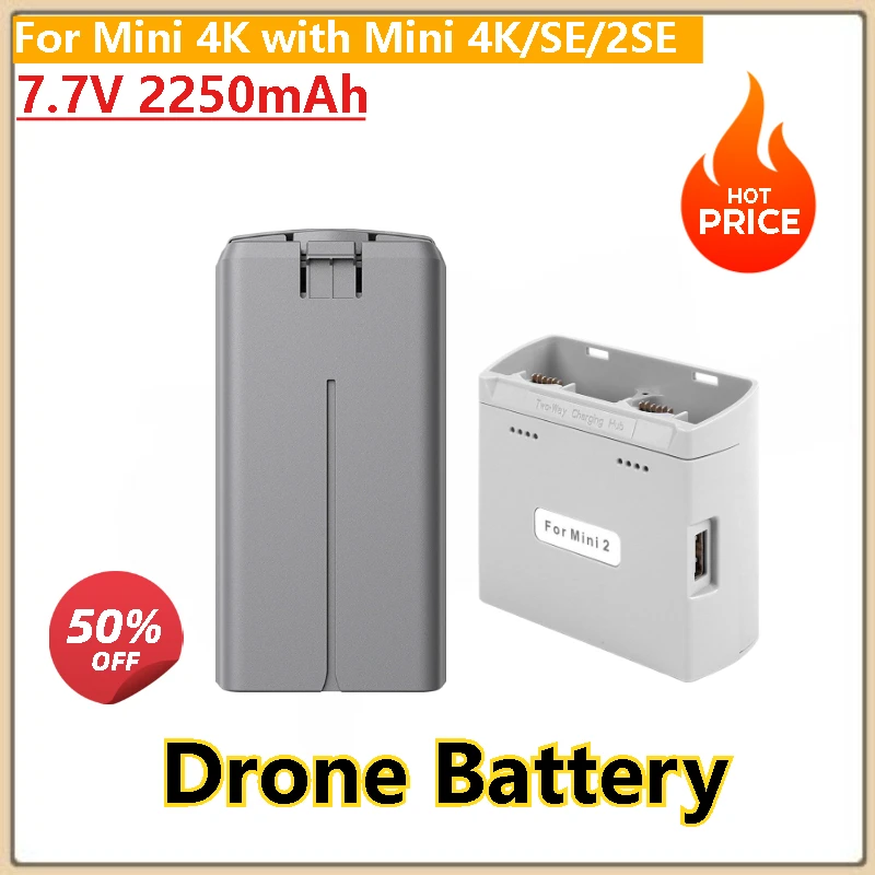 

100% New High Quality 7.7V 2250mAh Replacement Drone Replace Battery and Accessories For Mini 4K with Mini 4K/SE/2SE Series