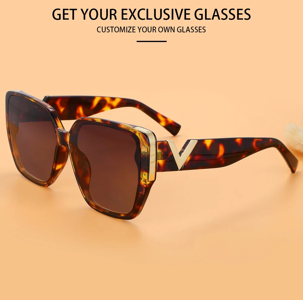 Luxusmarken-Design Sonnenbrillen für Damen Quadratische Retro-Sonnenbrillen für Outdoor UV-Schutz Sonnenschutz für Freizeit und Urlaub # 55996 – Detail 1