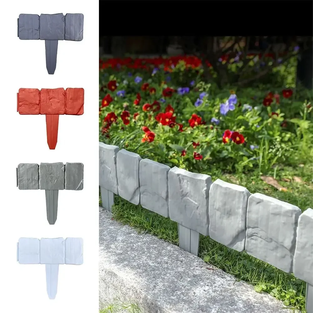 

10pcs Garden Supplies Plastic Fence Flower Pot Decoration Pathway Ornaments Lawn Border Fencing Easy to Use
