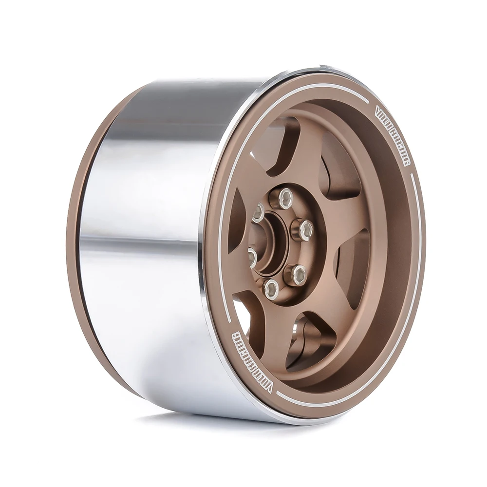 PYFORE 2,2 Zoll RC Crawler Metallradnabe 64mm Außendurchmesser 50mm Innendurchmesser 12mm Sechskantadapter für 1/8 1/10 Crawler Auto – Detail 4