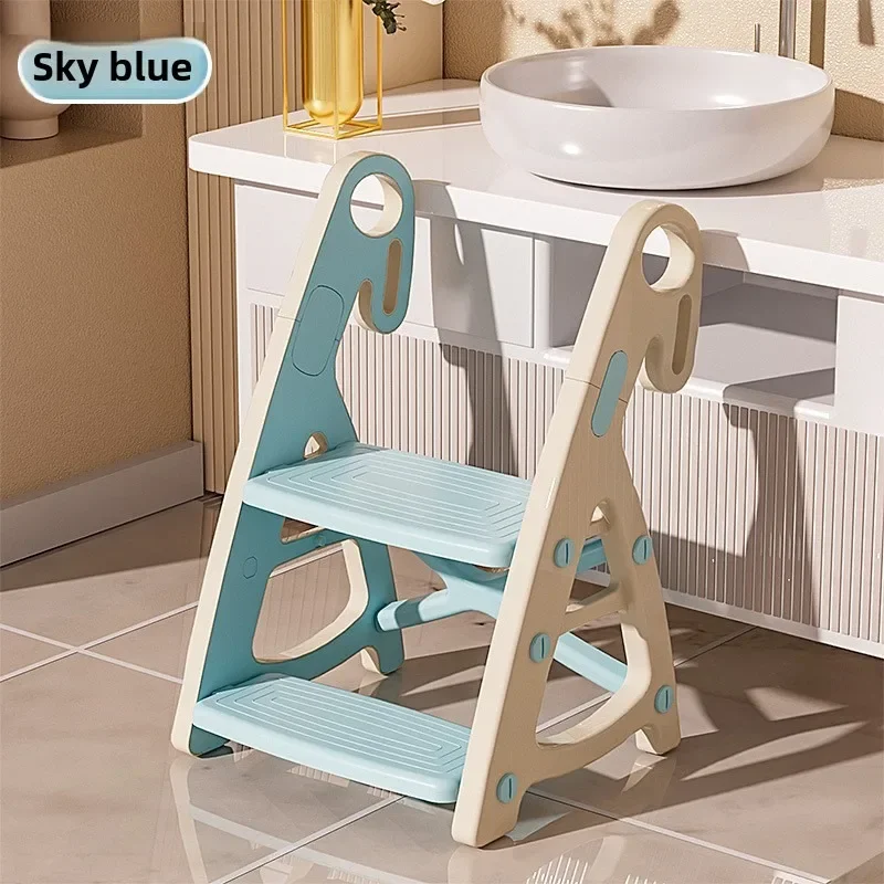 Toddler Step Stool Anti Slip Height Booster Multifunction Baby's Hand Washing Steps Washbasin Bench Children's Climbing Ladder