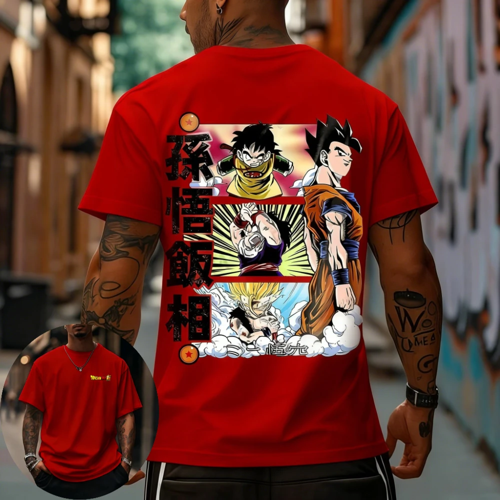 Dragon Ball Super Men's and Women's T-Shirts Son Gohan Anime Tee Summer Boy's Short Sleeves Loose Versatile Parent-child Outfits - view 3