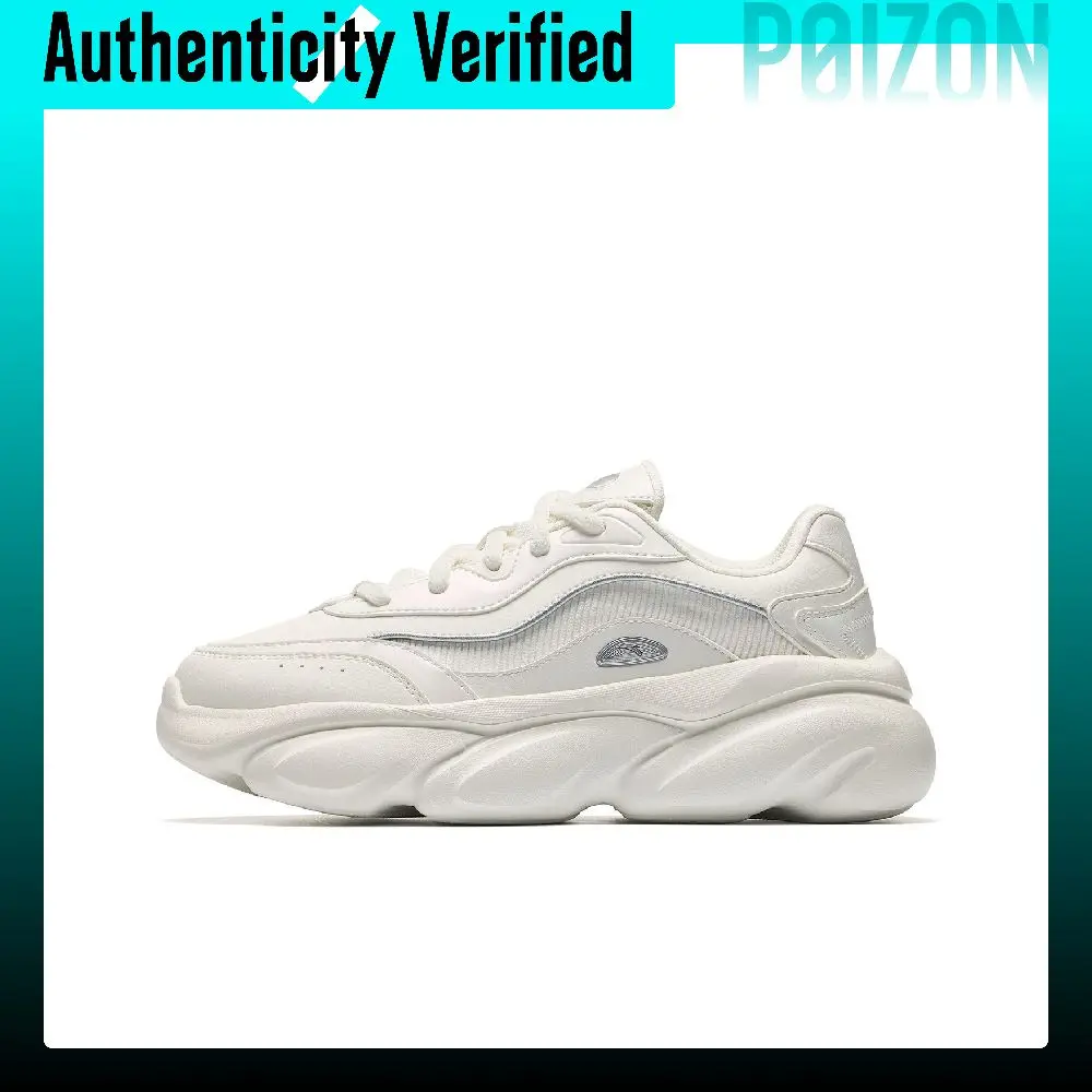 Anta Meow Shoes Cushioning Coverage Abrasion-Resistant Low-top Chunky Sneakers Women's Ivory White 922648889-7