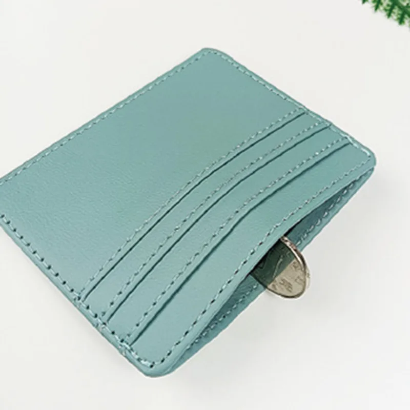 1Pc Pu Leather ID Card Holder Candy Color Bank Credit Card Box Multi Slot Slim Card Case Wallet Women Men Business Card Cover