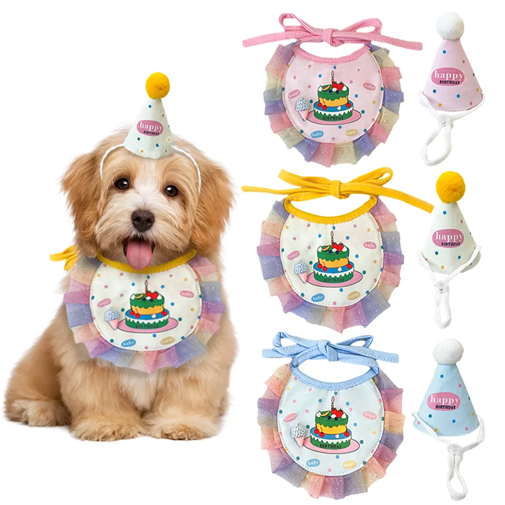 

Dog Bandanas Bibs Large Pet Scarf Adjustable Pet Cotton Plaid Washable Bow Dogs Birthday Decoration Supplies Pet Supplies