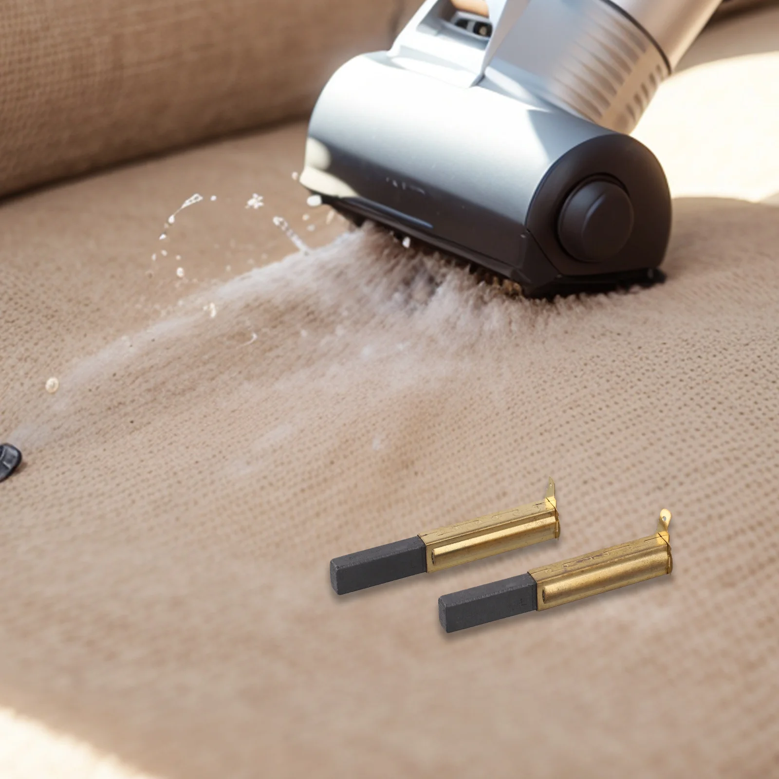 Efficient Carbon Brushes for Vacuum Cleaners Two Piece Set Size 6 3 for x 11 for x 30 mm Compatible with HVR & NRV Series