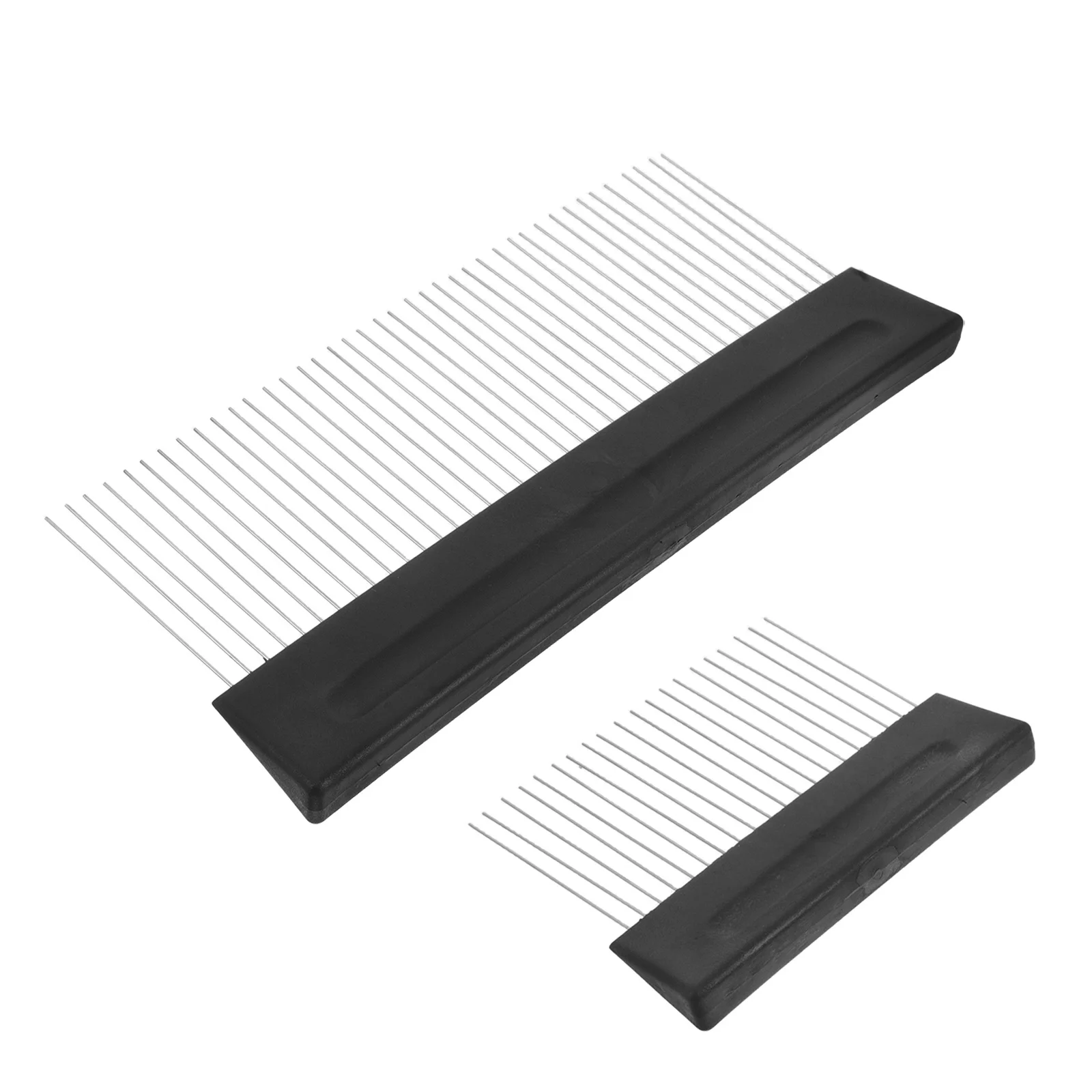 2 قطعة أداة الطلاء الفنية الفولاذ المقاوم للصدأ الأسنان مقبض مريح الملمس مشط للجدران متعددة الأغراض المحبب أدوات الطلاء ذاتية الصنع