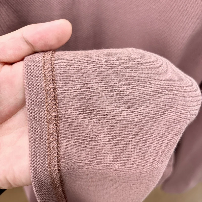 100% Baumwolle Herren Langarm-Poloshirt mit Kragen und Knöpfen, Exquisitem Musterdruck, Neues Herbst-Poloshirt, Business Casual Herrenbekleidung – Detail 9