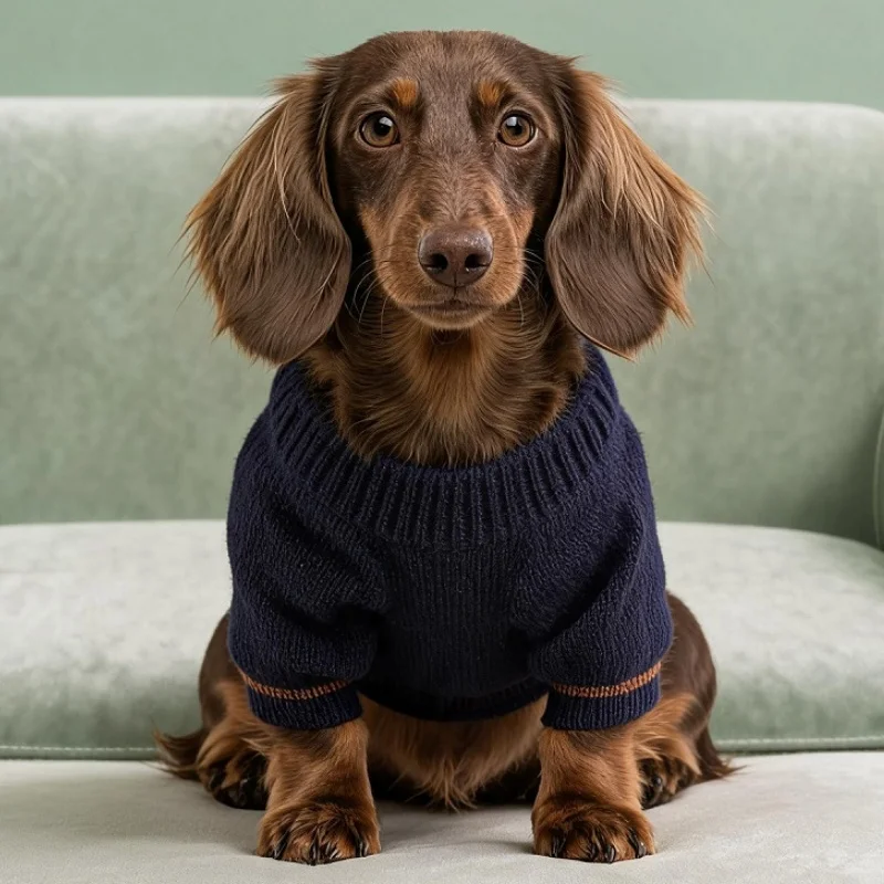 Hundepullover mit Bärenmuster, warme, weiche Hundekleidung, modischer Rollkragenpullover für Welpen, gemütlicher Strickpullover für Haustiere, süßer Katzenpullover, Bekleidung für Bichon. – Detail 16