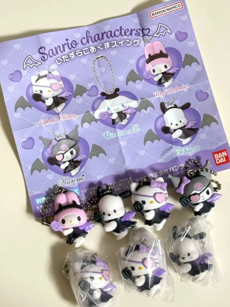 Bandai Sanrio Postacie Diabelskie Zawieszki Gacha Blind Box 5 Rodzajów Hello Kitty Kuromi My Melody Cinnamoroll Pochacco Kolekcjonerskie