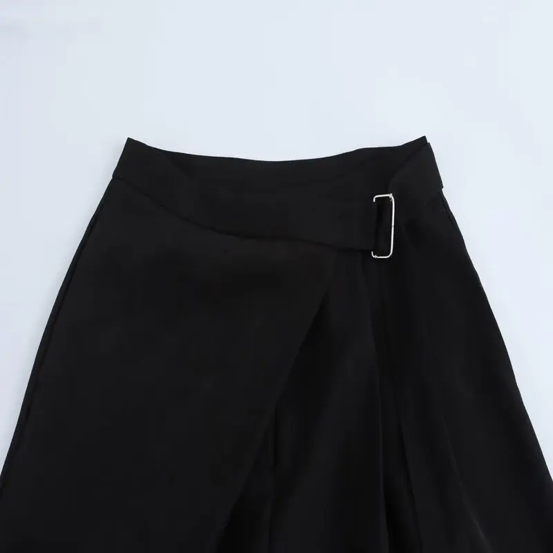 

Women's Casual Wrap Sle High Waist Straight Leg Woolen Trousers Autumn Winter New Arrival Faion Commute Pants