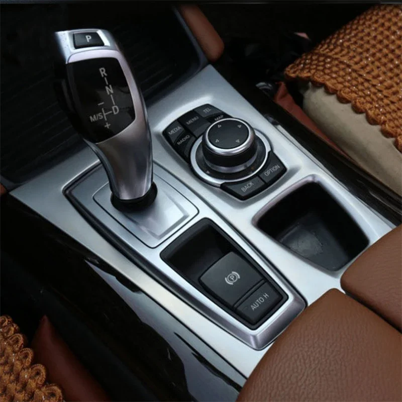 Car Styling Multimedia Handrest Panel decoration Covers Stickers Trim For BMW X5 X6 E70 E71 stainless steel interior Accessories