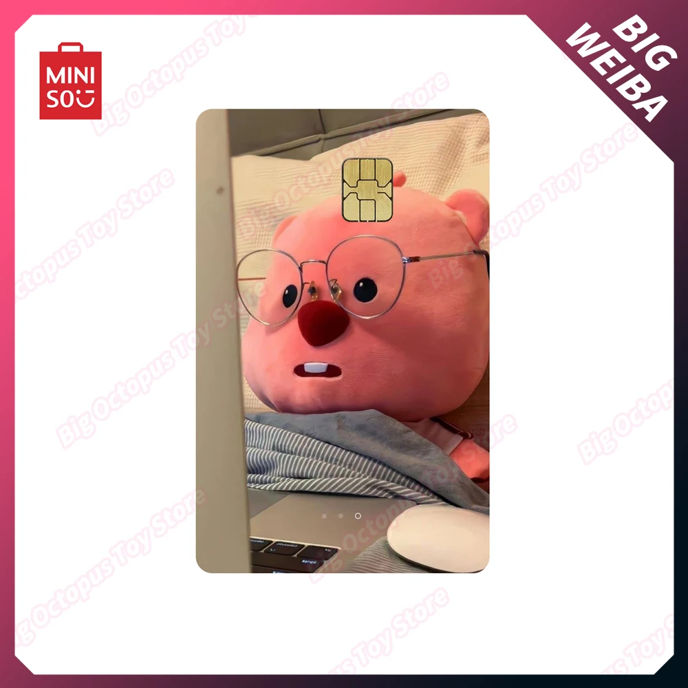 Miniso Loopy Cartoon Cute Animation Credit Debit Card Skin Sticker Cover Pvc Waterproof Diy Decal Big Small Chip Pass Sticker