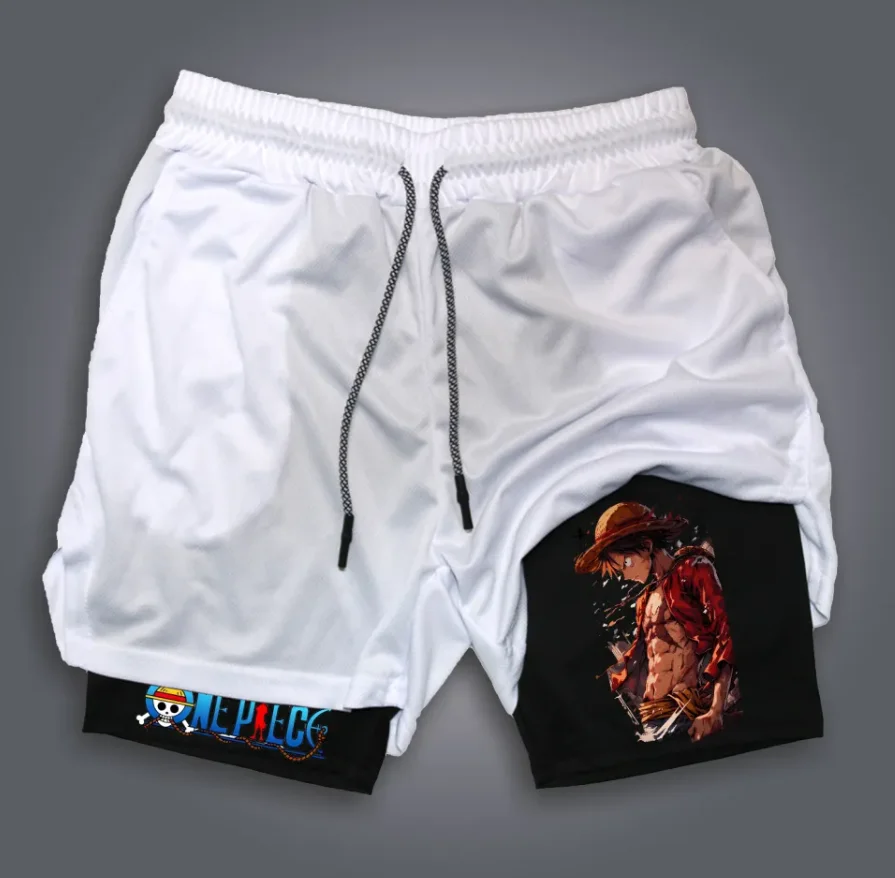 Цельные шорты в стиле ретро Y2K, пляжные шорты в стиле аниме, быстросохнущая ткань, идеально подходящая для бега и моды отаку