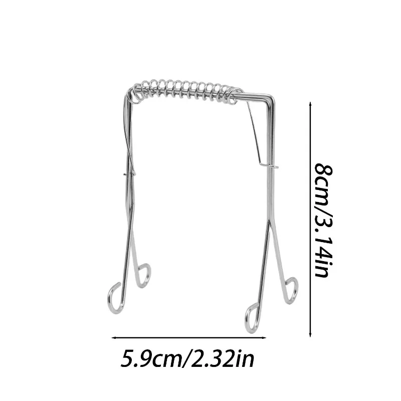 BBQ Meat Roll Clips Stainless Steel Grill Clamp Bacon Holder Reusable Cooking Tool for Grilling Roasting Baking Secure Food Wrap view 6