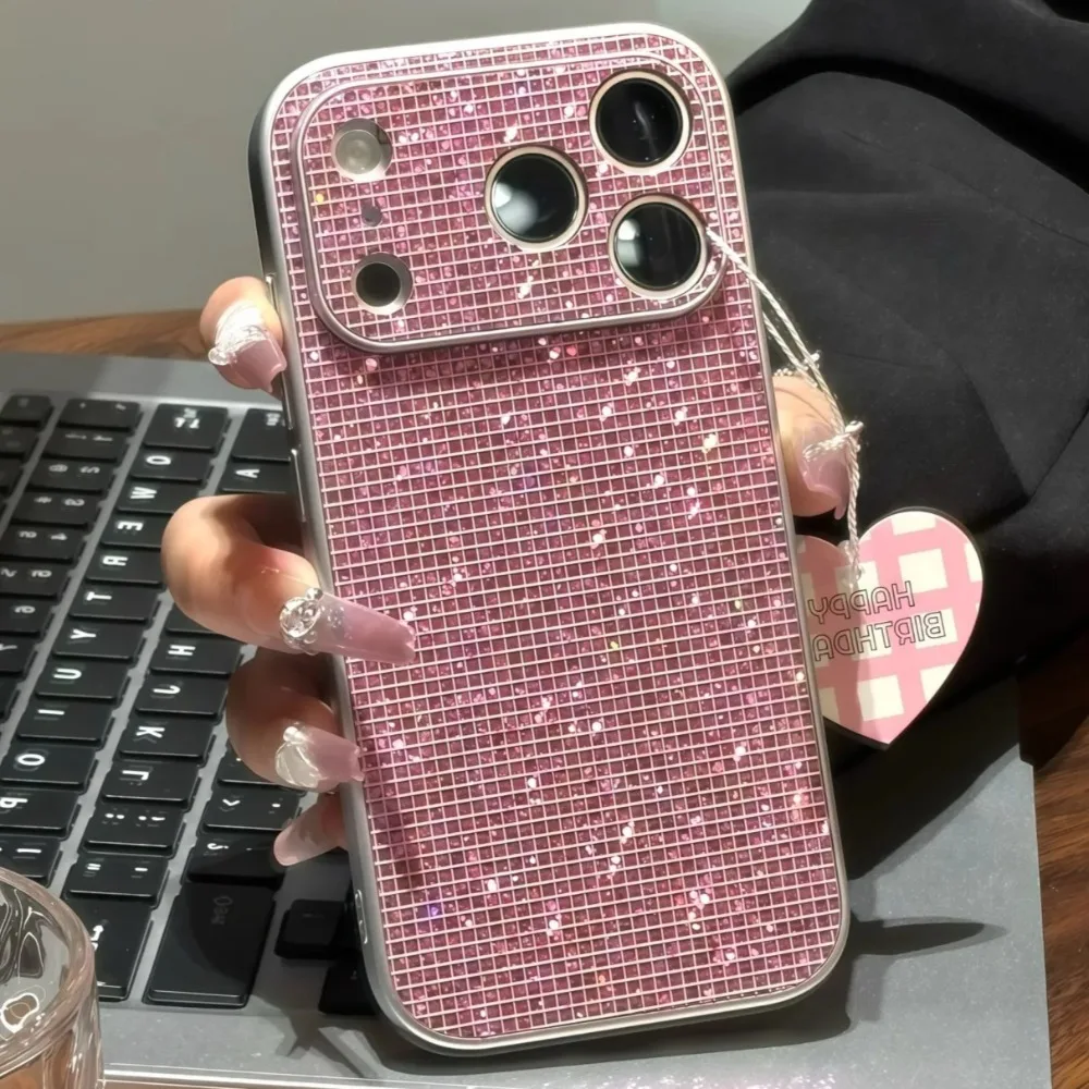 

Модный защитный чехол с блестящими линзами «Звездное небо» и бриллиантами для iPhone 17, 16, 15, 14, 13, 12, Pro Max 11, блестящий эстетический чехол со стразами