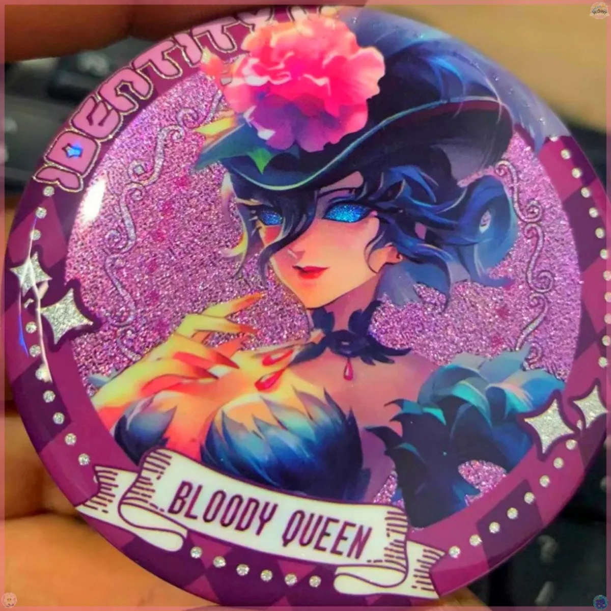 

Marie Antoinette Collectible Badge 5.8cm Anime Bloody Queen DIY Fashion Identity V Double Flash Laser Fine Shine Couple Brooch