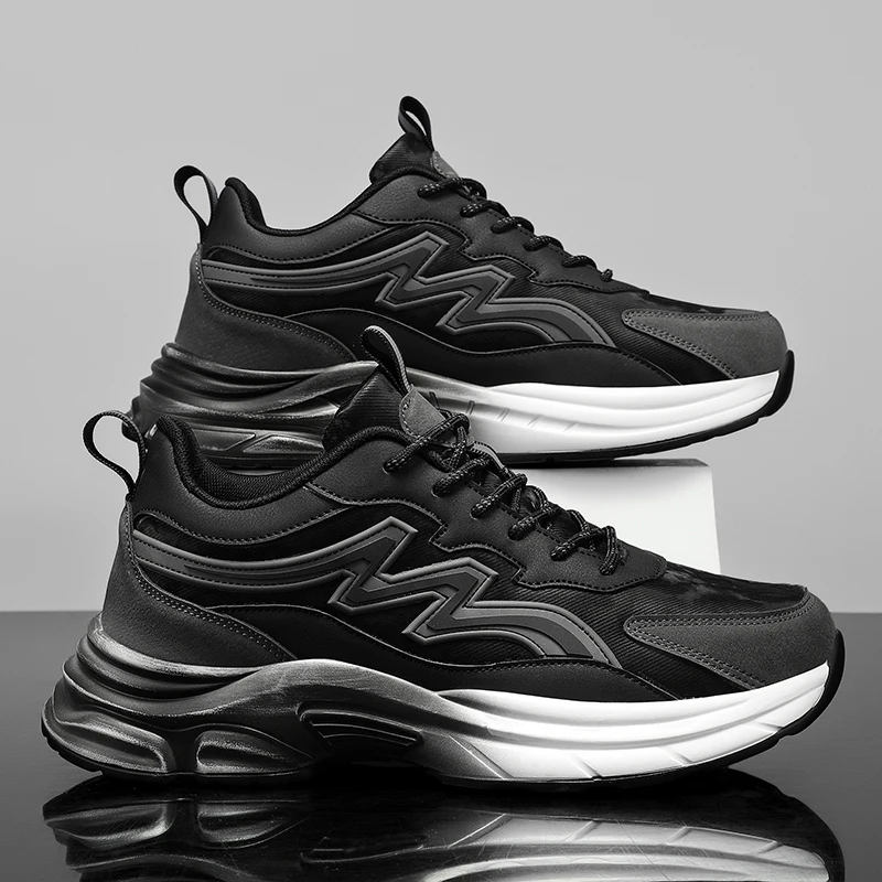 

Men Basketball Shoes Thick Soles Black Field Training Teen Outdoor Rebound Soft Comfortable Student Sneakers Basketball Boots