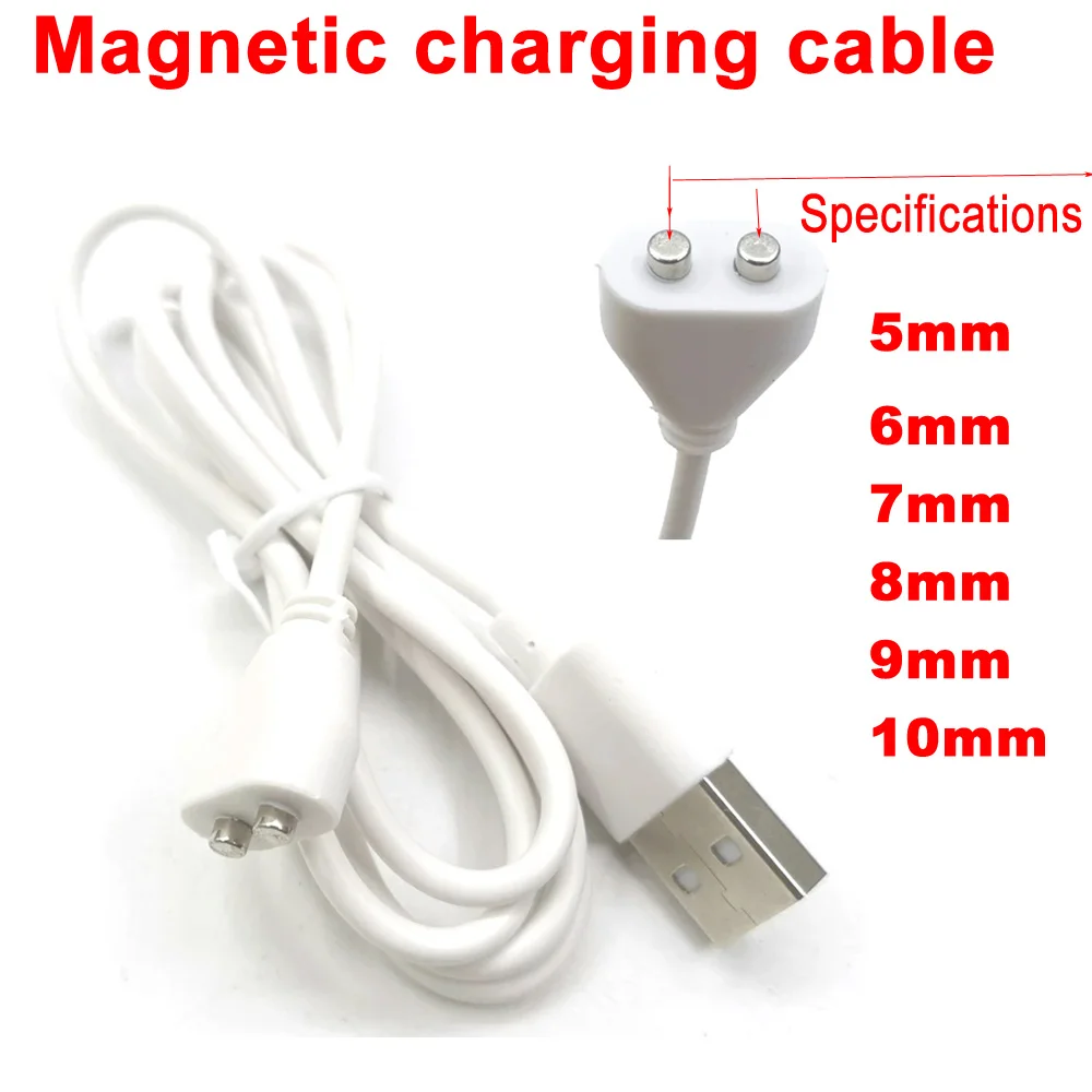 2pin Magnetic Charging Cable center spacing 5/6/7/8/9/10mm Magnet Suctio USB Charge Connector for Beauty instrument Smart device