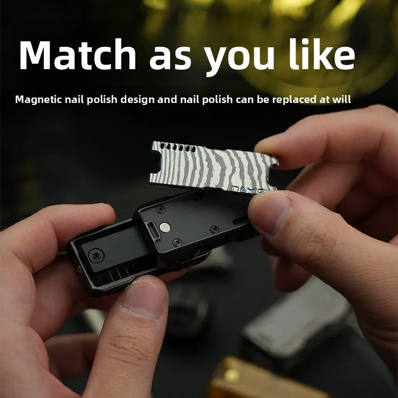 New Metal Mechanical Magnetic EDC Vibration Three-in-one Composite Push Card Vibration Core Decompression Toy