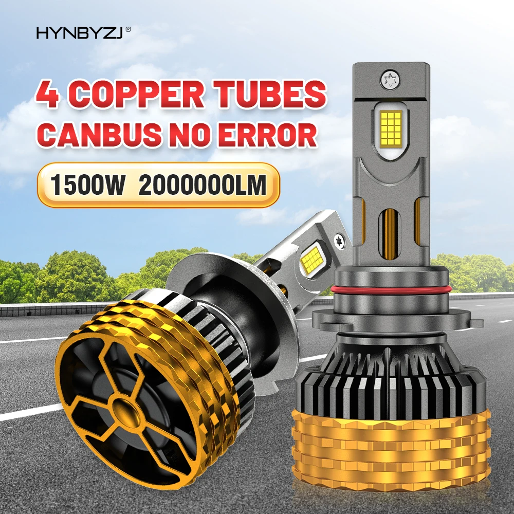 

HYNBYZJ H7 1500W Canbus H4 H1 LED H8 H9 H11 9005 9006 9012 HB3 HB4 2000000LM Car LED Headlight Auto Fog Lamp LED Bulbs 6000K 12V