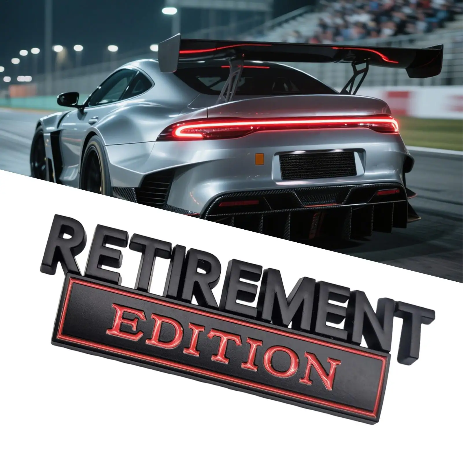 

Car Emblems Retirement Edition Emblem 3D Metal Exterior Sticker For Truck Vehicle Hood Door Tailgate Upgrade Bumper Decoration