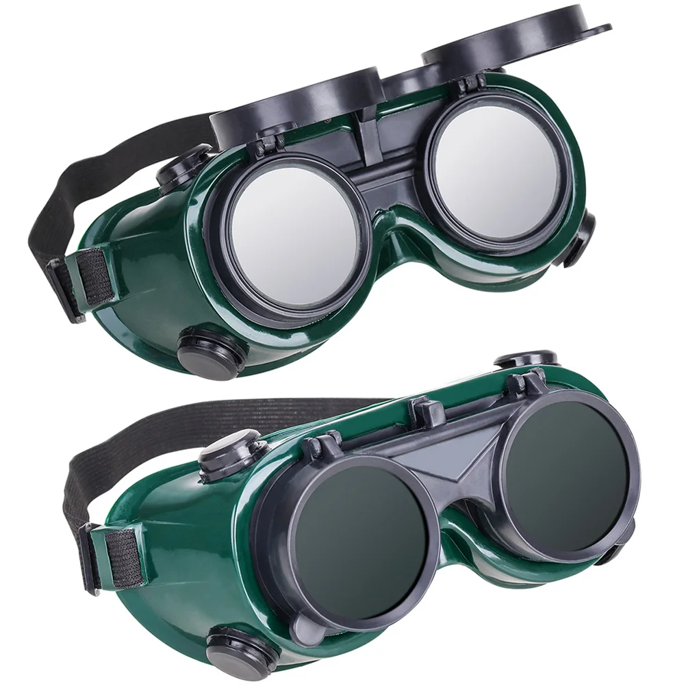 2pcs Glasses Protective Eyewear Wide Shade Welding Goggles For Laboratory Industrial Safety Anti-Scratch Non-Slip