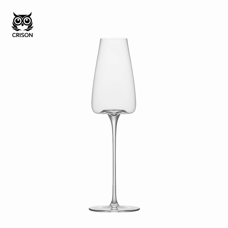 

CRISON PNT03 Ultra-Thin Handmade Crystal Glass Flute Shaped Champagne Cocktails Glasses for Wedding Party
