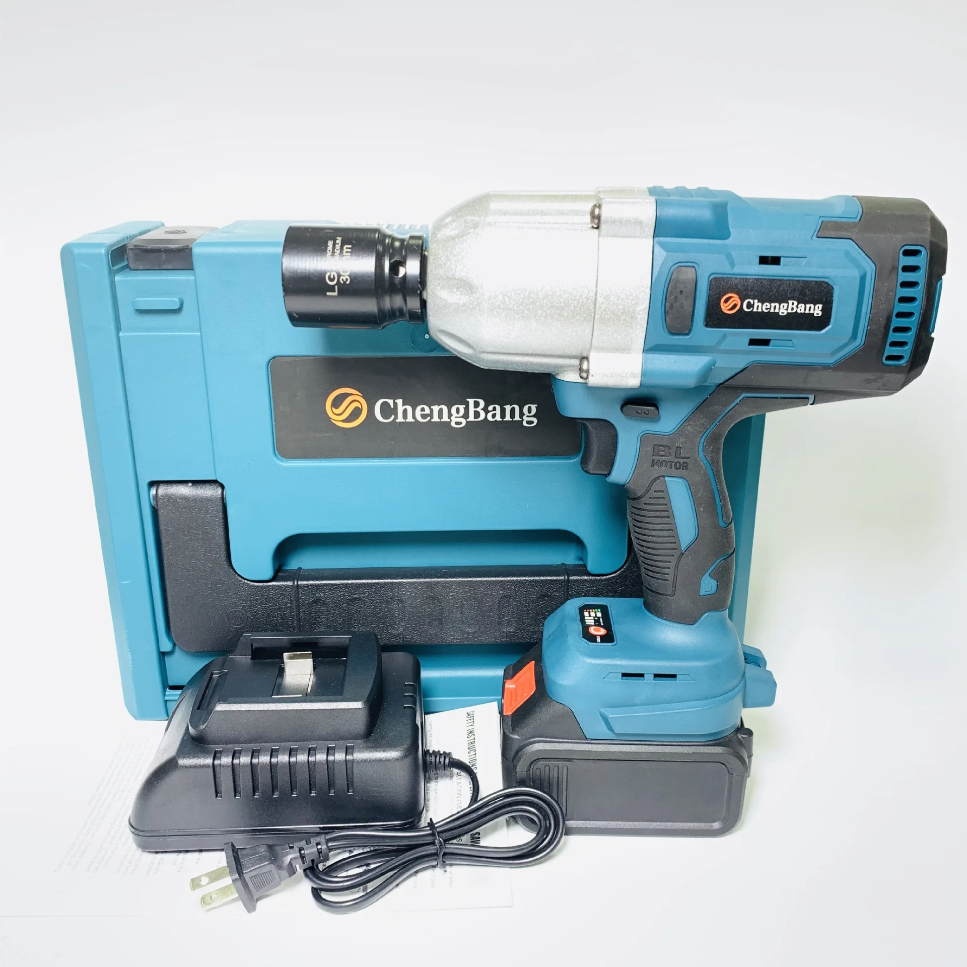 2000N.M Brushless impact electric wrench 3/4  inch Socket large shaft torque Cordless Driver Tool Makita Battery lithium