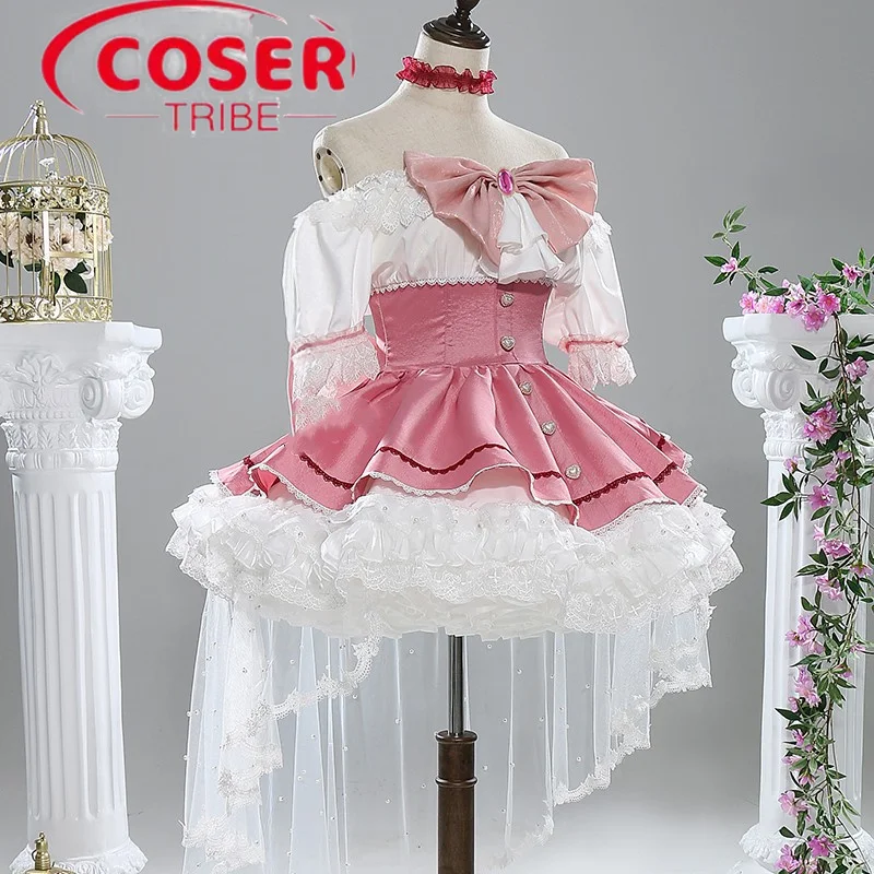 COSER TRIBE Anime Game Puella Magi  Magica Ultimate Madoka Ceremonial Dress Halloween Carnival Role CosPlay Costume Complete Set