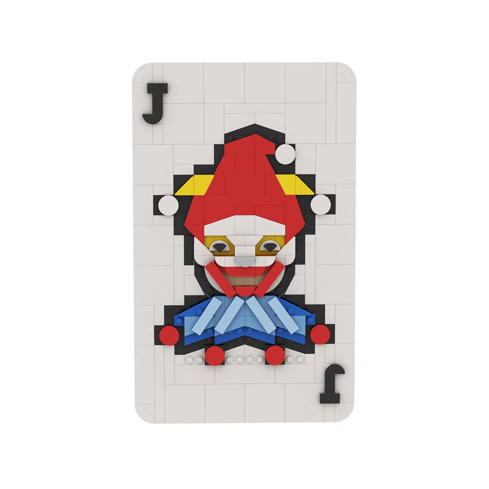 

MOC Joker Poker Building Blocks Model Balatro Joker Poker Tabletop Game Bricks Home Hanging Decorations Assembly Toys Kids Gifts