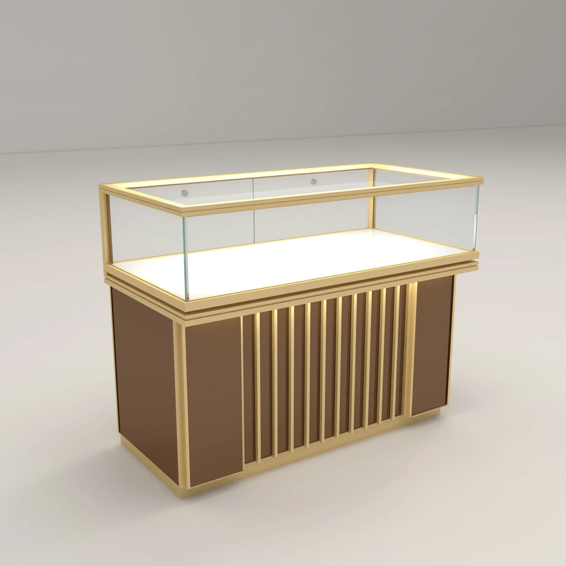 Glass jewelry display cabinet shopping mall gold store watch store jewelry table mobile phone cosmetics silver jewelry simple