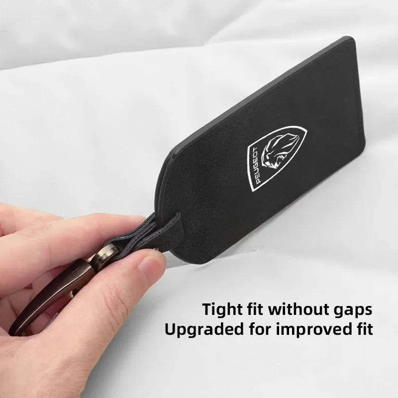 Suede Car Key Card Cover Keychain Car Key Accessories For Peugeot 4008 208 3008 308 207 5008 508 607 106 406 407 307 206 301 408