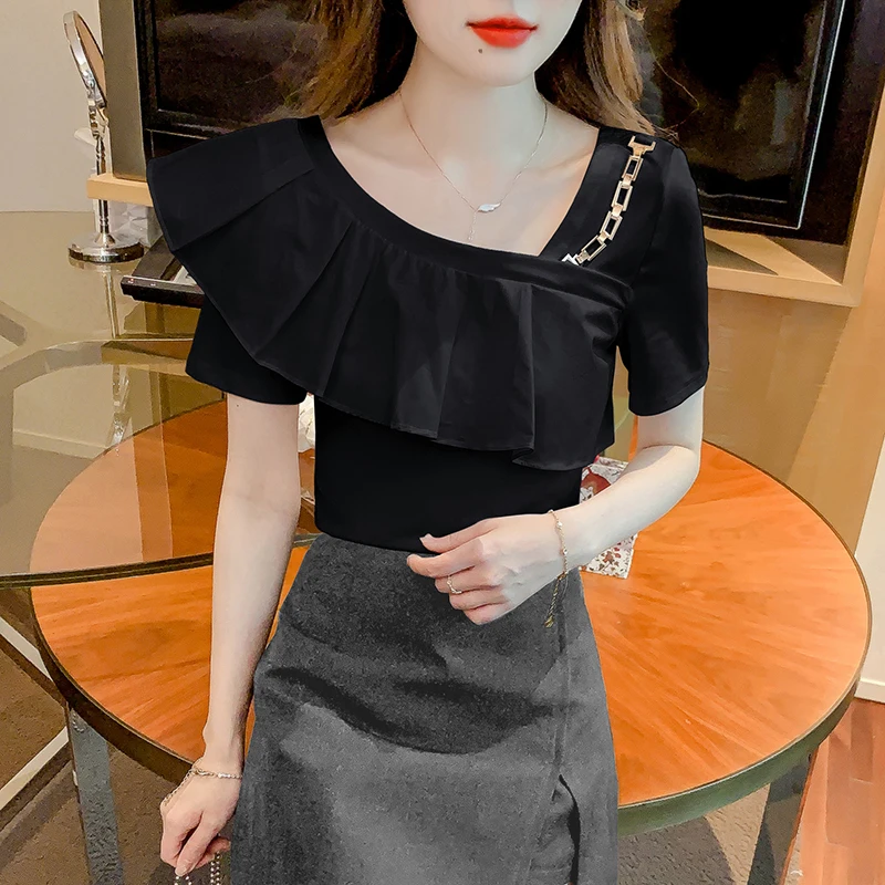 2023 spring summer new fashion casual woman t-shirt lady beautiful nice women Tops female Cheap wholesale dropshipping BPy1077