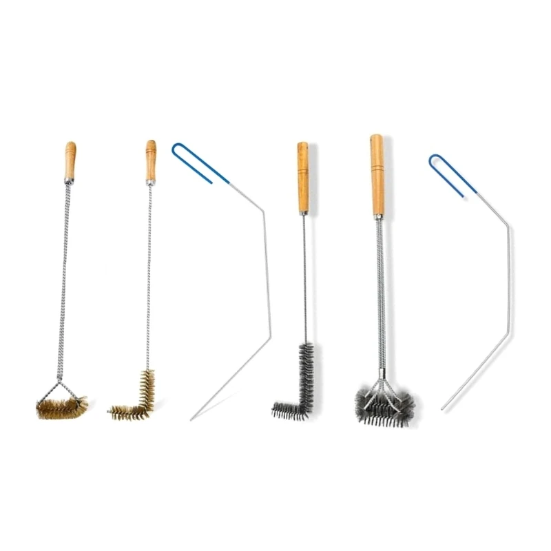 3 pezzi strumenti per pulizia della friggitrice spazzola per pulizia della friggitrice a forma l asta pulizia della