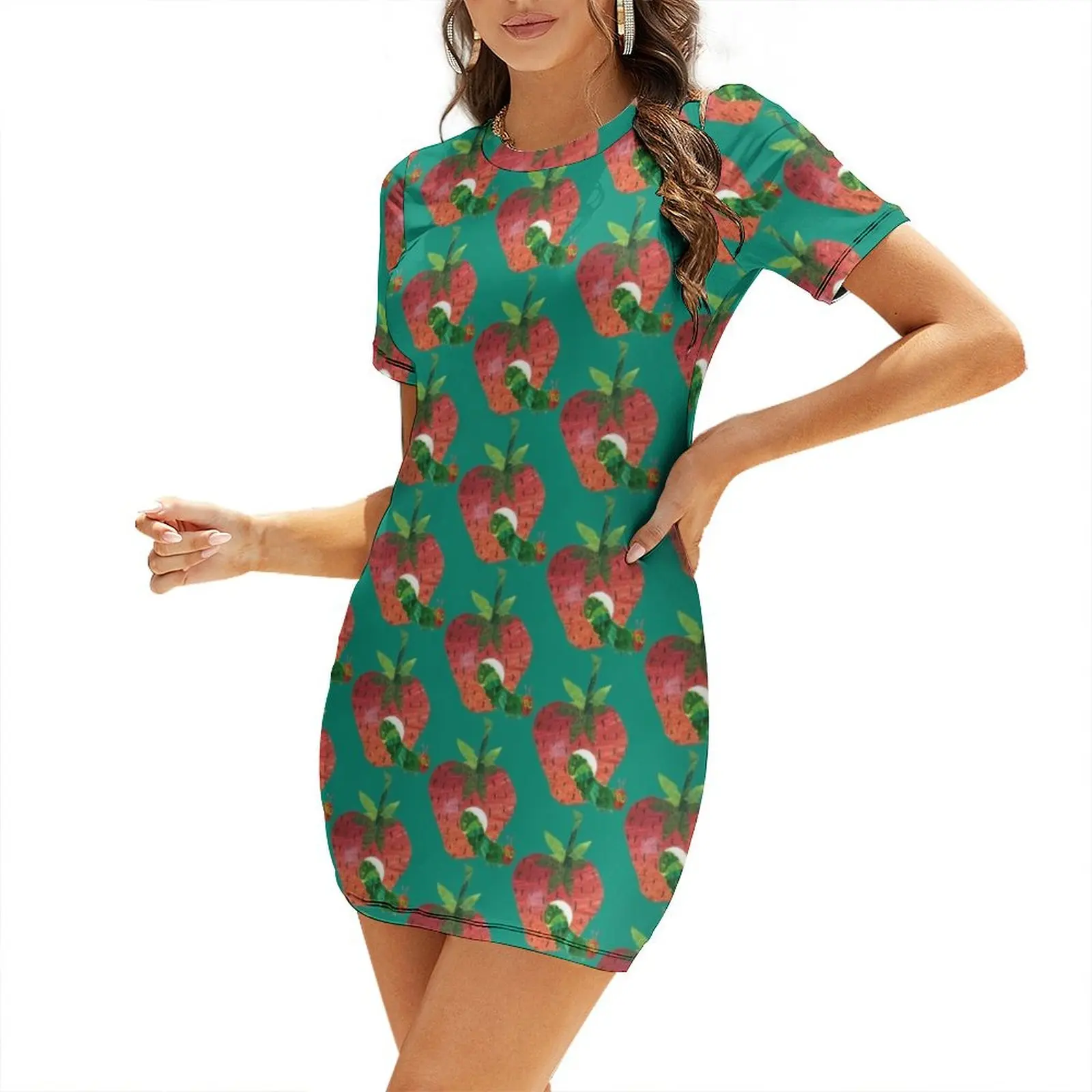 

Very Hungry Caterpillar 2023 Short Sleeved Dress women's fashion dresses Woman fashion