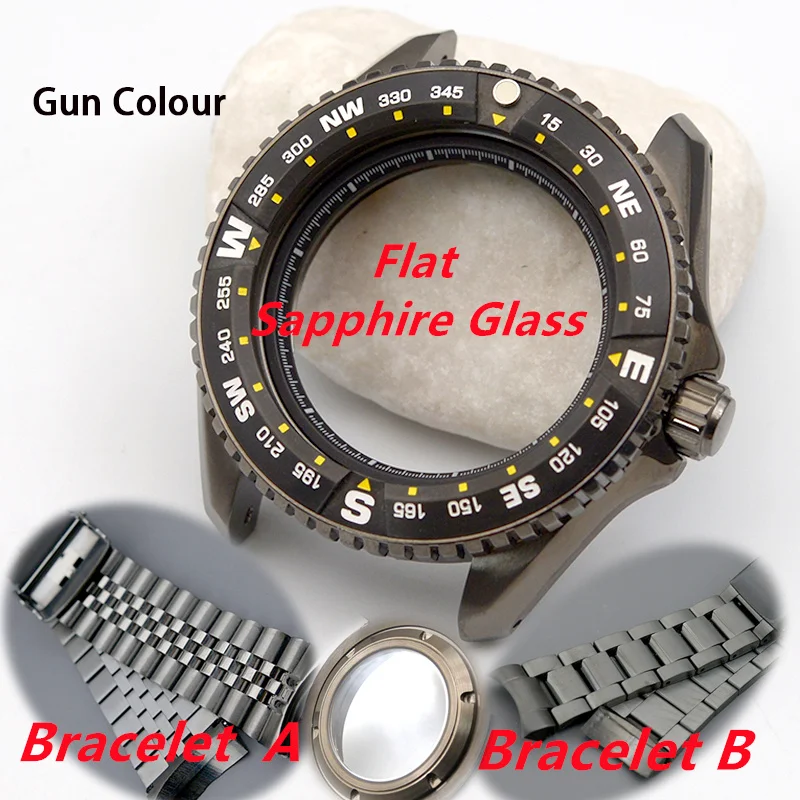 

Gunmetal-Colored Case +Strap Sapphire Glass 28.5 Dial Fit NH34 NH35 NH36 4R 6R Japan Automatic New Design Watch Access