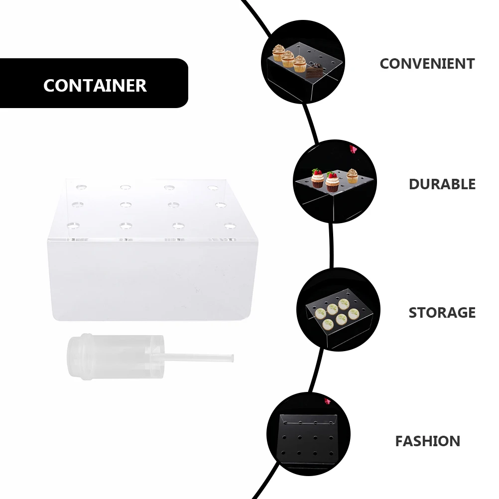 Plastic Cake Push Tube Rack Container Storage Display Stand Bracket Dessert Snacks Fruit Ice Cream Layer Cream Cake