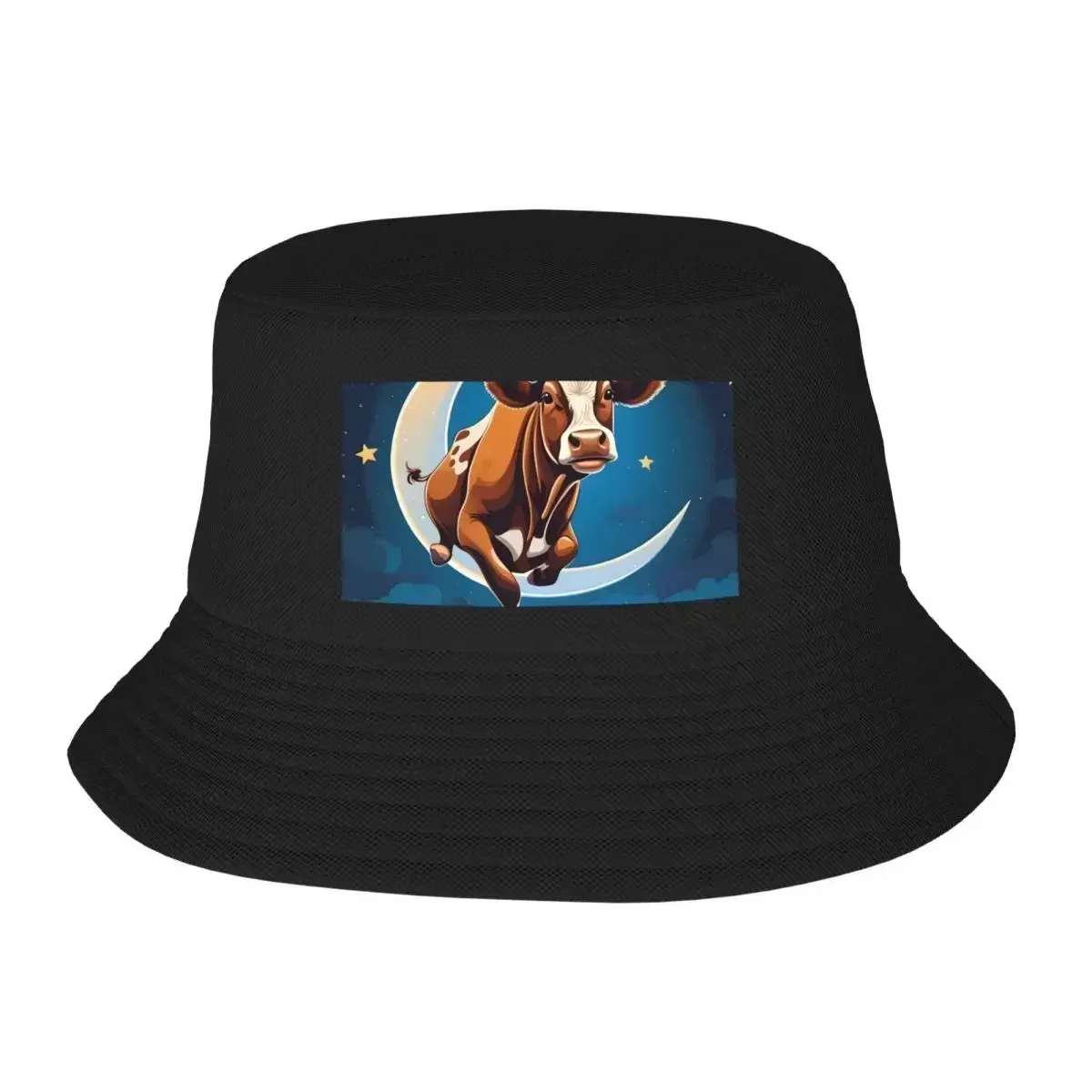 2026 COW JUMPING OVER MOON Bucket Hat Vintage  Luxury Brand Rugby Male Women's，Bucket hat